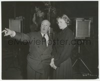 6j1437 ROPE 7.75x9.5 still 1948 great c/u of Alfred Hitchcock on set with visitor Ingrid Bergman!