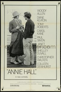 6j0764 ANNIE HALL revised 1sh 1977 full-length Woody Allen & Diane Keaton, a new comedy!