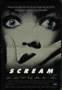 6j0346 SCREAM Aust 1sh 1996 directed by Wes Craven, someone has taken scary movies too far!