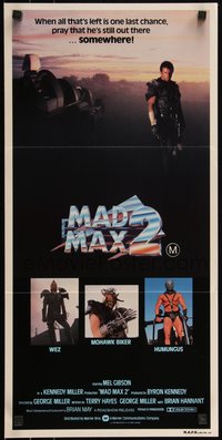 6j0371 MAD MAX 2: THE ROAD WARRIOR Aust daybill 1981 George Miller, Mel Gibson returns as Mad Max!