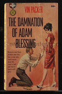 6j1275 DAMNATION OF ADAM BLESSING paperback book 1961 cover art by Robert McGinnis, ultra rare!