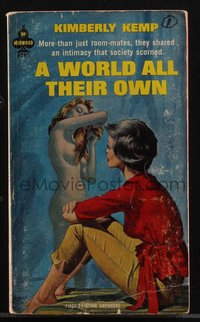 6j0164 WORLD ALL THEIR OWN signed paperback book 1964 by author Kimberly Kemp, Rader art, ultra rare!