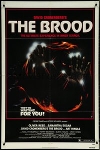 6j0802 BROOD 1sh 1979 David Cronenberg, art of monster in embryo, they're waiting for YOU!