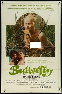 6j0806 BUTTERFLIES 1sh 1975 Joseph Sarno directed, Harry Reems ande sexy Maria Forsa, Butterfly!
