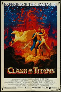 6j0823 CLASH OF THE TITANS 1sh 1981 Ray Harryhausen, fantasy art by Greg & Tim Hildebrandt!