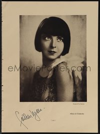 6j0101 COLLEEN MOORE signed 10x14 book page 1970s First National portrait from Album de Cinelandia!