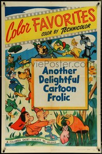6j0828 COLOR FAVORITES 1sh 1950 Columbia cartoon, cool artwork of many different characters!