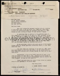 6j0068 JANE FONDA signed contract 1960 she was paid $500 to advertise Lux Toilet Soap!