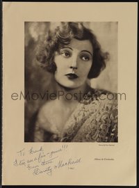 6j0102 DOROTHY MACKAILL signed 10x14 book page 1970s First National portrait from Album de Cinelandia!