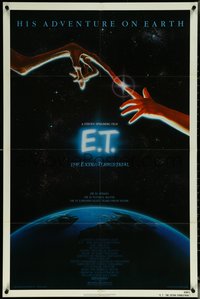 6j0871 E.T. THE EXTRA TERRESTRIAL NSS style 1sh 1982 Steven Spielberg classic, John Alvin art!