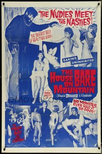6j0951 HOUSE ON BARE MOUNTAIN 1sh 1962 See Frankenstein do the twist, wacky and ultra rare!