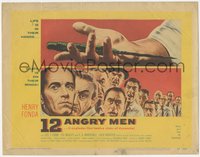 6j0388 12 ANGRY MEN TC 1957 Henry Fonda, Sidney Lumet courtroom jury classic, life's in their hands!