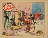 6j0462 BREMENTOWN MUSICIANS LC 1935 Ub Iwerks art, ComiColor cartoon, they see burglar in window!