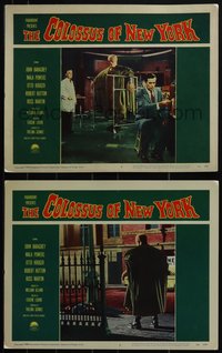 6j0736 COLOSSUS OF NEW YORK 2 LCs 1958 each with great images of the robot monster + Mala Powers!