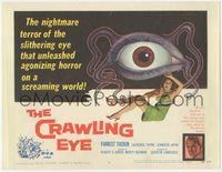 6j0401 CRAWLING EYE TC 1958 classic artwork of the slithering eyeball monster with victim!