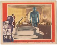 6j0488 DAY THE EARTH STOOD STILL LC #2 1951 great image of Gort and Patricia Neal inside space ship!