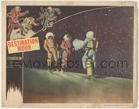 6j0491 DESTINATION MOON LC #4 1950 Robert A. Heinlein, astronauts outside the ship while in space!