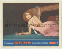 6j0492 DIAL M FOR MURDER LC #6 1954 Alfred Hitchcock, c/u of beautiful Grace Kelly scared on floor!
