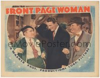 6j0509 FRONT PAGE WOMAN LC 1935 George Brent & Roscoe Karns greeting Grace Hayle, ultra rare!
