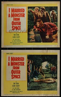 6j0738 I MARRIED A MONSTER FROM OUTER SPACE 2 LCs 1958 Gloria Talbott, Tom Tryon, sci-fi horror!!