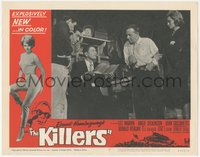 6j0537 KILLERS LC #8 1964 sexy Angie Dickinson & men watch Ronald Reagan, directed by Don Siegel