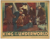 6j0539 KING OF THE UNDERWORLD LC 1939 Humphrey Bogart surrounded by men with guns & Kay Francis!