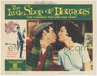 6j0091 LITTLE SHOP OF HORRORS signed LC #3 1960 by Jonathan Haze, c/u about to kiss Jackie Joseph!