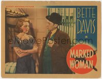 6j0555 MARKED WOMAN LC 1937 Bette Davis glares at Raymond Hatton while inside her prison cell!