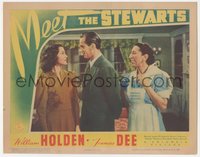 6j0556 MEET THE STEWARTS LC 1942 Margaret Hamilton smiles at William Holden & pretty Frances Dee!