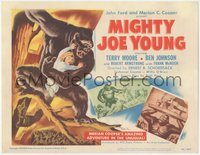 6j0421 MIGHTY JOE YOUNG TC 1949 first Ray Harryhausen, art of ape rescuing girl in tree!
