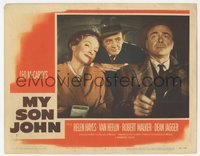 6j0562 MY SON JOHN LC #7 1952 Dean Jagger, Helen Hayes & Robert Walker in in car, Leo McCarey!