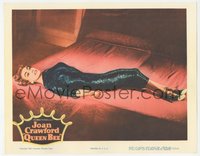6j0572 QUEEN BEE LC 1955 sexy Joan Crawford laying sideways on king size bed in sexy dress!