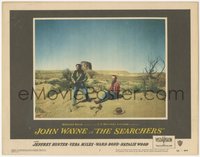 6j0588 SEARCHERS LC #7 1956 John Wayne & Jeffrey Hunter in Monument Valley, directed by John Ford!