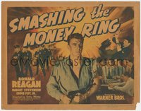 6j0430 SMASHING THE MONEY RING TC 1939 Ronald Reagan in the sequel to Secret Service of Air, rare!