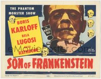 6j0432 SON OF FRANKENSTEIN TC R1953 wonderful close image of Boris Karloff as the monster, rare!