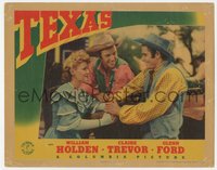6j0611 TEXAS LC 1941 pretty Claire Trevor with young William Holden & young Glenn Ford, ultra rare!