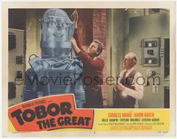 6j0625 TOBOR THE GREAT LC #8 1954 Charles Drake creating the funky robot with human emotions in lab!