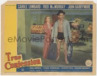 6j0628 TRUE CONFESSION LC 1937 Carole Lombard behind Fred MacMurray wearing nearly nothing!