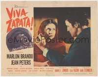 6j0636 VIVA ZAPATA LC #6 1952 Jean Peters c/u glaring at Marlon Brando, written by John Steinbeck!