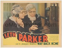 6j0638 WAY BACK HOME LC 1932 c/u of Phillips Lord as Seth Parker with wife talking on phone, rare!