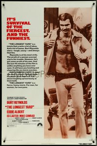 6j0984 LONGEST YARD 1sh 1974 Robert Aldrich prison football comedy, full-length Burt Reynolds!