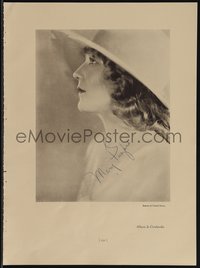6j0110 MARY PICKFORD signed 10x14 book page 1970s United Artists portrait from Album de Cinelandia!