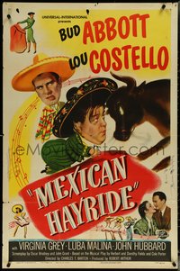 6j1007 MEXICAN HAYRIDE 1sh 1948 matador Abbott & Costello in Mexico, great art!