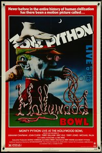 6j1014 MONTY PYTHON LIVE AT THE HOLLYWOOD BOWL 1sh 1982 great wacky meat grinder image!