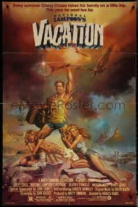 6j1031 NATIONAL LAMPOON'S VACATION studio style 1sh 1983 Chevy Chase and cast by Boris Vallejo!