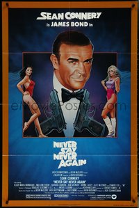 6j1035 NEVER SAY NEVER AGAIN 1sh 1983 art of Sean Connery as James Bond 007 by Obrero!