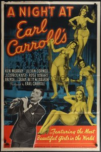 6j1038 NIGHT AT EARL CARROLL'S 1sh 1940 Ken Murray & the most beautiful girls in the world, rare!