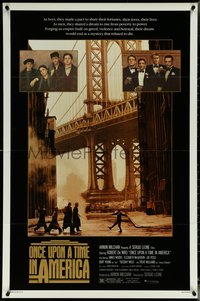 6j1048 ONCE UPON A TIME IN AMERICA 1sh 1984 De Niro, Woods, Sergio Leone, top cast old and young!
