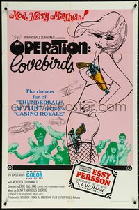 6j1050 OPERATION LOVEBIRDS 1sh 1967 Sla forst, Frede!, Grunwald, very sexy Essy Persson!