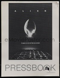 6j0295 ALIEN pressbook 1979 Ridley Scott outer space sci-fi monster classic, cool egg image!